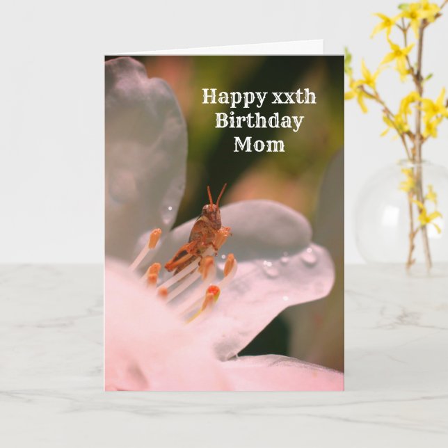 Carte Joyeux Anniversaire Maman Azalea Flower Card (Fleur jaune)