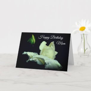 Carte Joyeux Anniversaire Maman Blanche Rosebud Flower