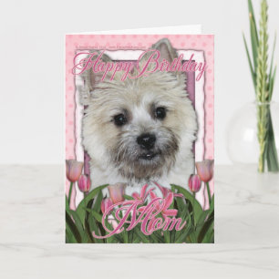 Carte Joyeux Anniversaire Maman - Cairn Terrier - Teddy