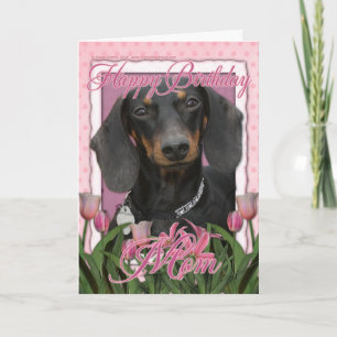 Carte Joyeux anniversaire maman - Dachshund - Winston
