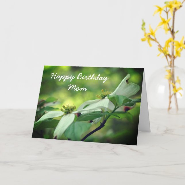 Carte Joyeux anniversaire maman Dogwood Flower Card (Fleur jaune)