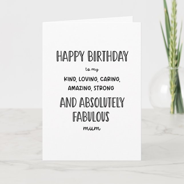 Carte Joyeux anniversaire MAMAN ! ... drôle (Devant)