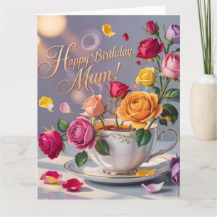 Carte Joyeux Anniversaire Maman Message avec Roses