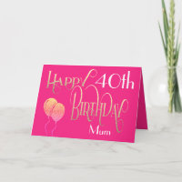 Joyeux Anniversaire Maman N'importe quel âge et no