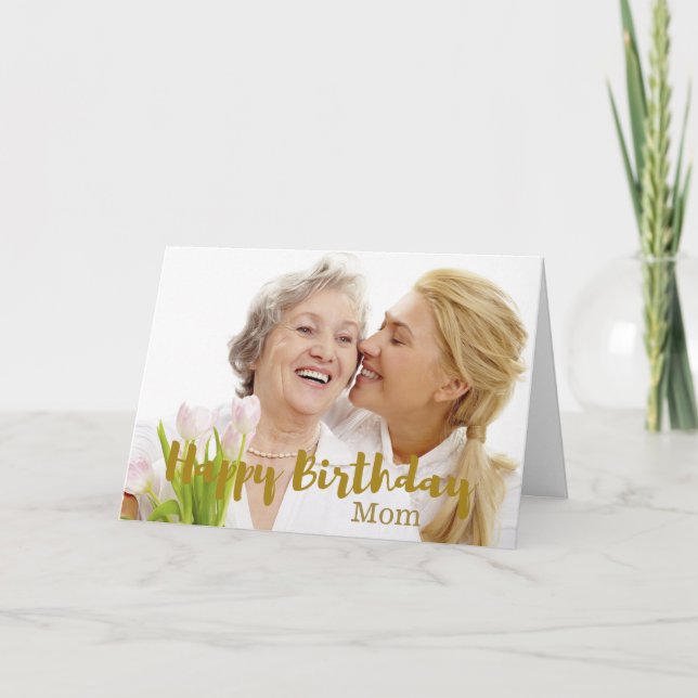 Carte Joyeux anniversaire Maman Photo (Devant)