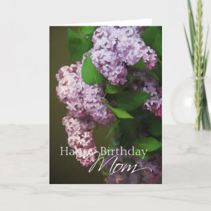 Carte Joyeux Anniversaire Maman Purple Lilac Bouquet Pei