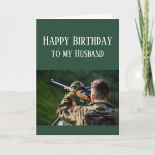 Carte Joyeux Anniversaire Mari Chasse Camouflage