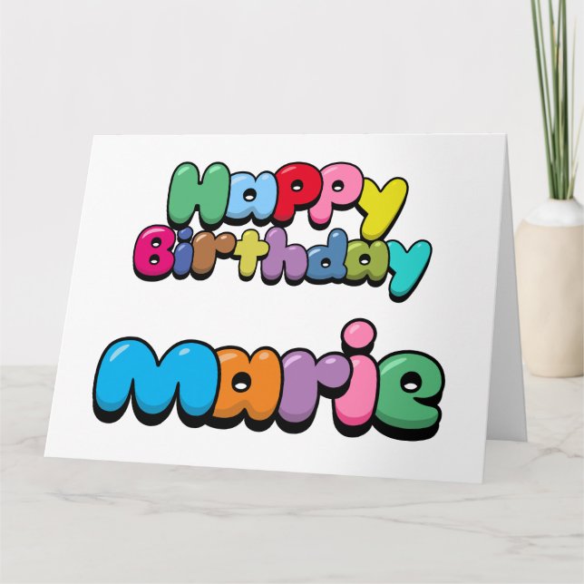 Carte Joyeux anniversaire Marie (Devant)