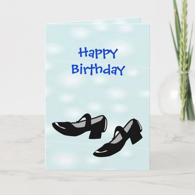 Carte Joyeux anniversaire Mary Janes Chaussures de danse (Devant)