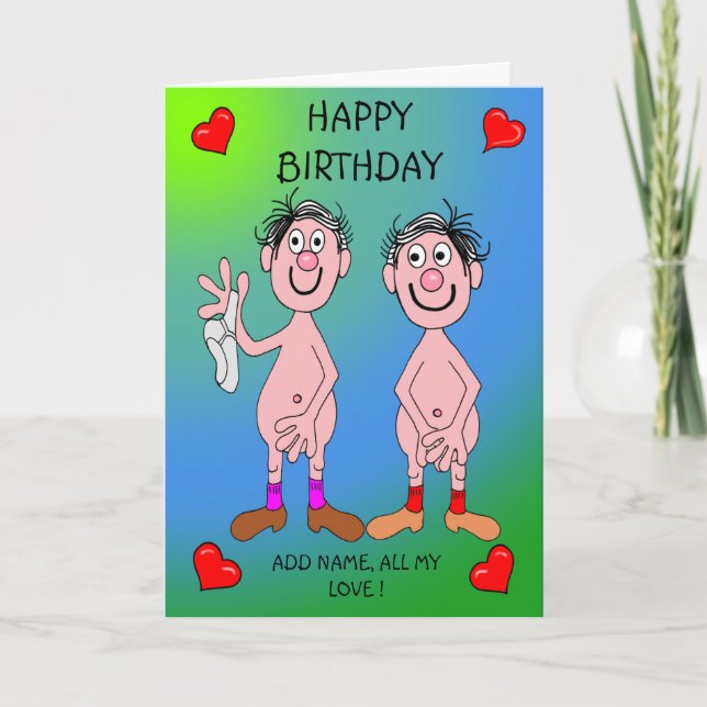 Carte Joyeux anniversaire masculin (Devant)