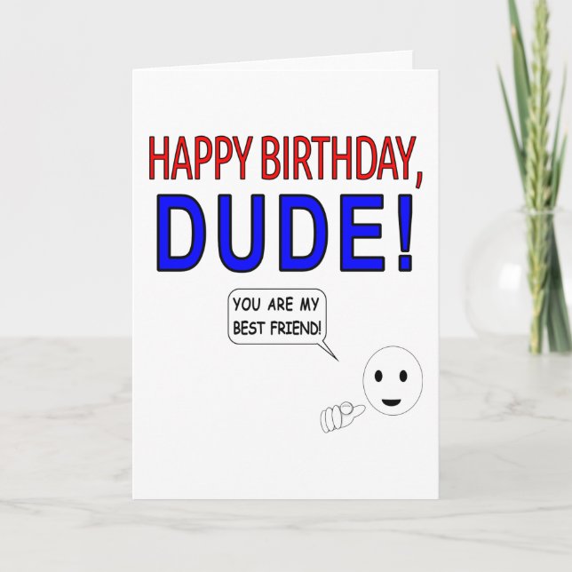 Carte Joyeux anniversaire, mec (Devant)