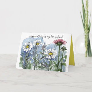 Carte Joyeux Anniversaire Meilleur Gal Pal Daisy Flower 