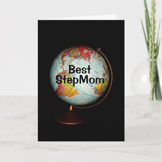 Carte Joyeux Anniversaire Meilleure étape Maman Sur Terr (Devant)