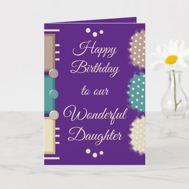 Carte Joyeux anniversaire merveilleuse fille royale viol (Petite plante)