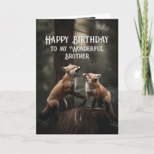 Carte Joyeux Anniversaire Merveilleux Frère Ami Foxes mi