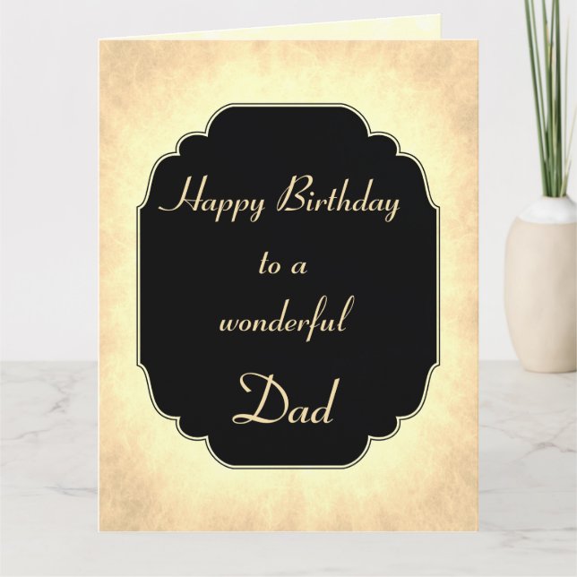 Carte Joyeux anniversaire merveilleux papa Salutation (Devant)