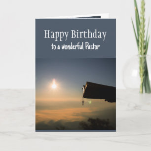 Carte Joyeux anniversaire Merveilleux Pasteur Confort et