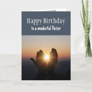 Carte Joyeux anniversaire Merveilleux Pasteur Confort et