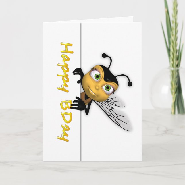 Carte Joyeux Anniversaire Miel Bee - Joyeux Anniversaire (Devant)
