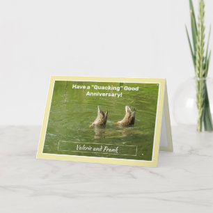 Carte Joyeux Anniversaire mignon Canards Drôle