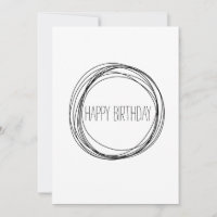 Joyeux Anniversaire Minimaliste Noir et Blanc