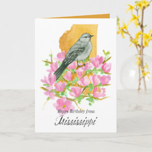 Carte Joyeux Anniversaire Mississippi Mockingbird Magnol