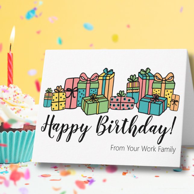 Carte Joyeux Anniversaire moderne coloré amusant (Cute Simple Modern Bright Colorful Happy Birthday Card)