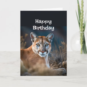 Carte Joyeux Anniversaire Mon Beau Cougar Animal Amusant