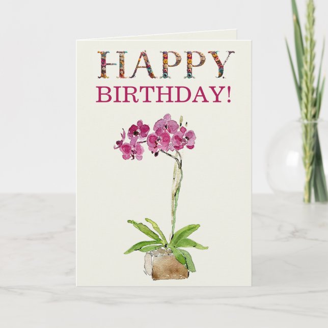 Carte Joyeux Anniversaire Moth Orchard (Devant)