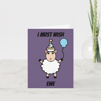 Carte Joyeux Anniversaire Moutons Souhaitent Ewe Drôle P