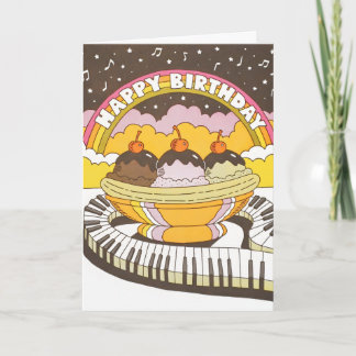Carte Joyeux Anniversaire Musical Banana Split Letterpre