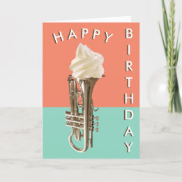 Carte Joyeux Anniversaire Musique drôle Humour Crème gla