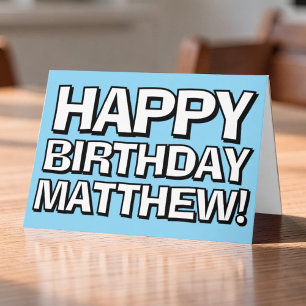 Carte Joyeux Anniversaire Nom Personnalisé Vœu d'Anniver