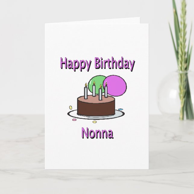 Carte Joyeux anniversaire Nonna grand-mère italienne Ann (Devant)