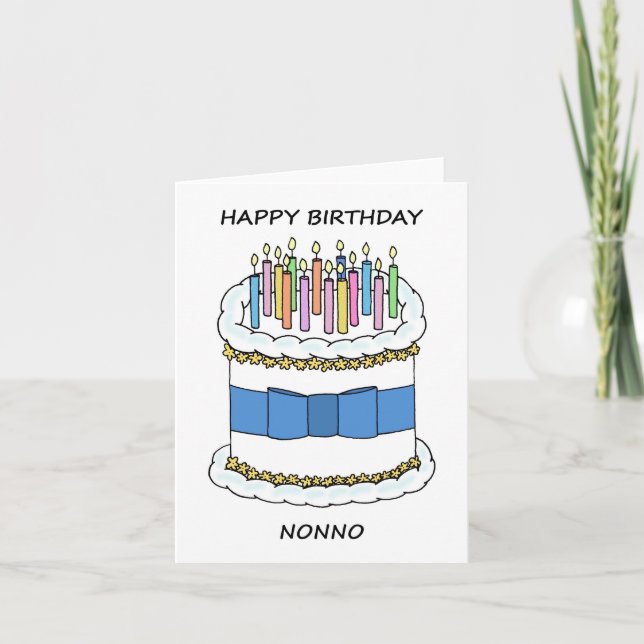 Carte Joyeux anniversaire Nonno (Devant)