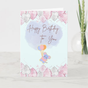 Carte Joyeux Anniversaire Nuages de Joie