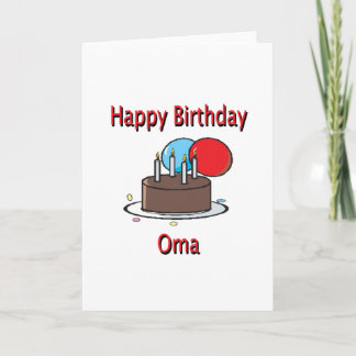 Carte Joyeux anniversaire Oma Allemand Grand-mère Design