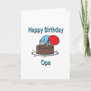 Carte Joyeux Anniversaire Opa Allemand Grand-pa Design A