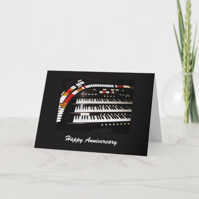 Carte Joyeux Anniversaire, Orgue Ancien (Devant)