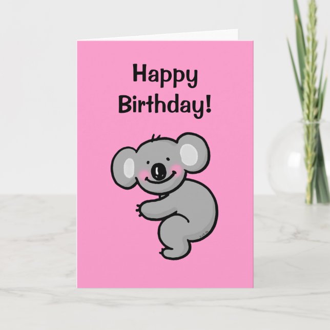Carte Joyeux anniversaire (ours de koala) (Devant)