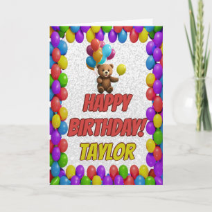 Carte Joyeux Anniversaire Ourson Mignon