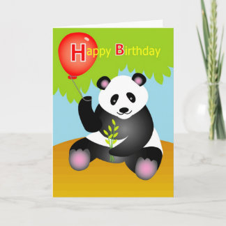 Carte Joyeux Anniversaire Panda