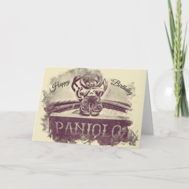 Carte Joyeux anniversaire Paniolo (Devant)