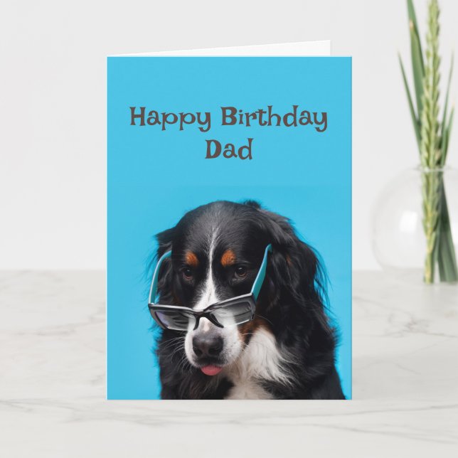 Carte Joyeux anniversaire Papa Drôle Fête de Chien! Cart (Devant)