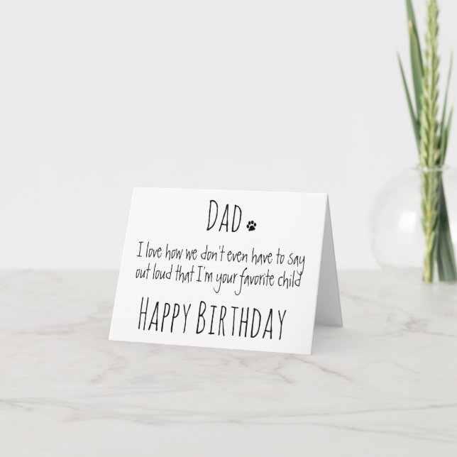 Carte Joyeux anniversaire Papa Drôle Humour Chien Papa A (Devant)