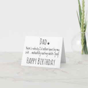 Carte Joyeux anniversaire Papa Funny Dog Hummor