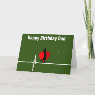 Carte Joyeux anniversaire Papa Golf Golf Père Golfer