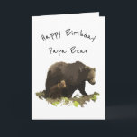 Carte Joyeux anniversaire Papa Ours Papa, Père<br><div class="desc">Is your dad or father the greatest in the world then wish hish in happy birthday with this Papa Bear card</div>