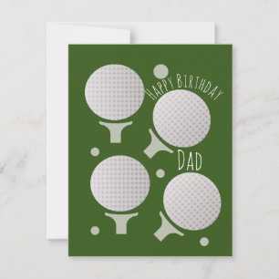 Carte Joyeux Anniversaire Papa Père Grand-père Golf