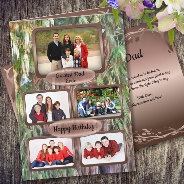 Carte Joyeux anniversaire papa photo OAX1 (Créateur téléchargé)